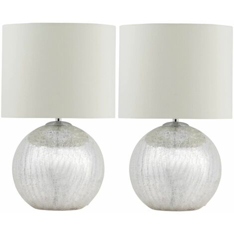 glass base bedside lamps