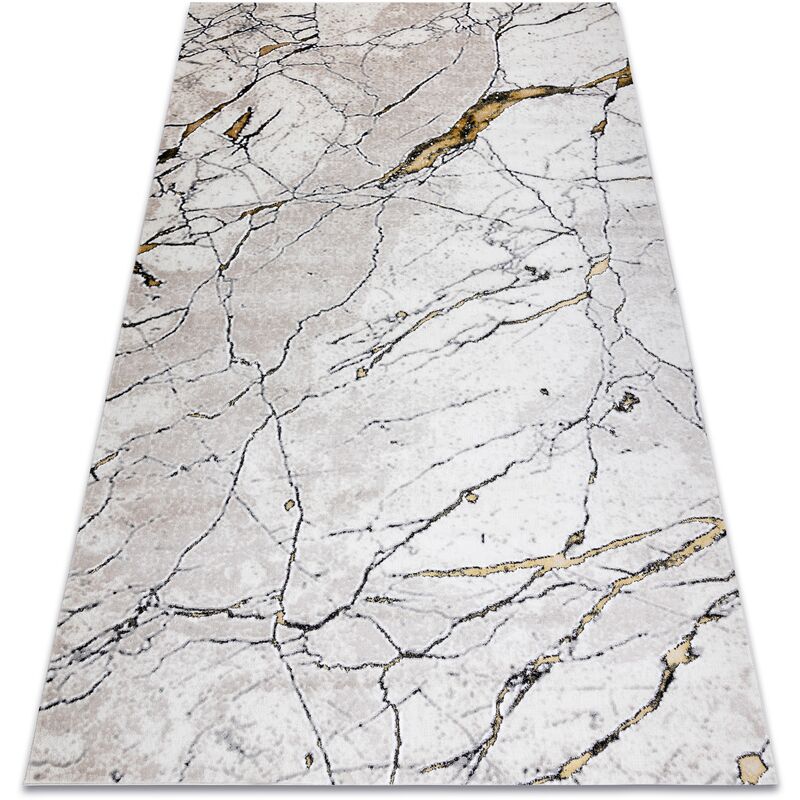 Modern gloss Carpet 529A 53 Marble, stone, stylish, glamour ivory / beige beige 120x170 cm