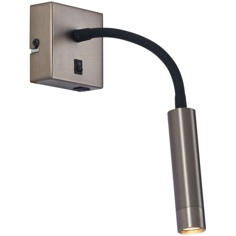 Image of Modern Gunmetal Wall Lamp with usb-c&hellip;