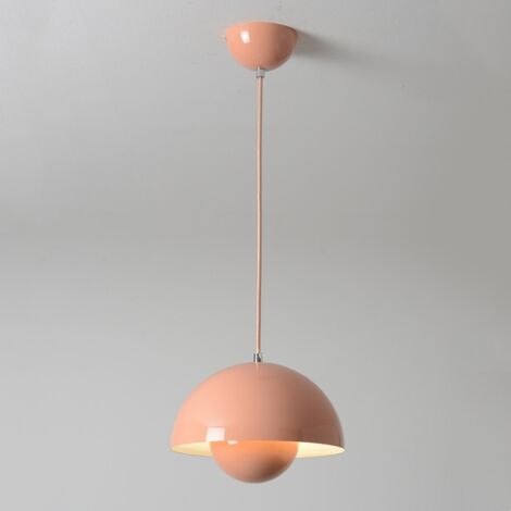 WOTTES Modern Hängeleuchte Rosa Pendelleuchte Metall Deckenlampe Pendelleuchte Wohnzimmerleuchte