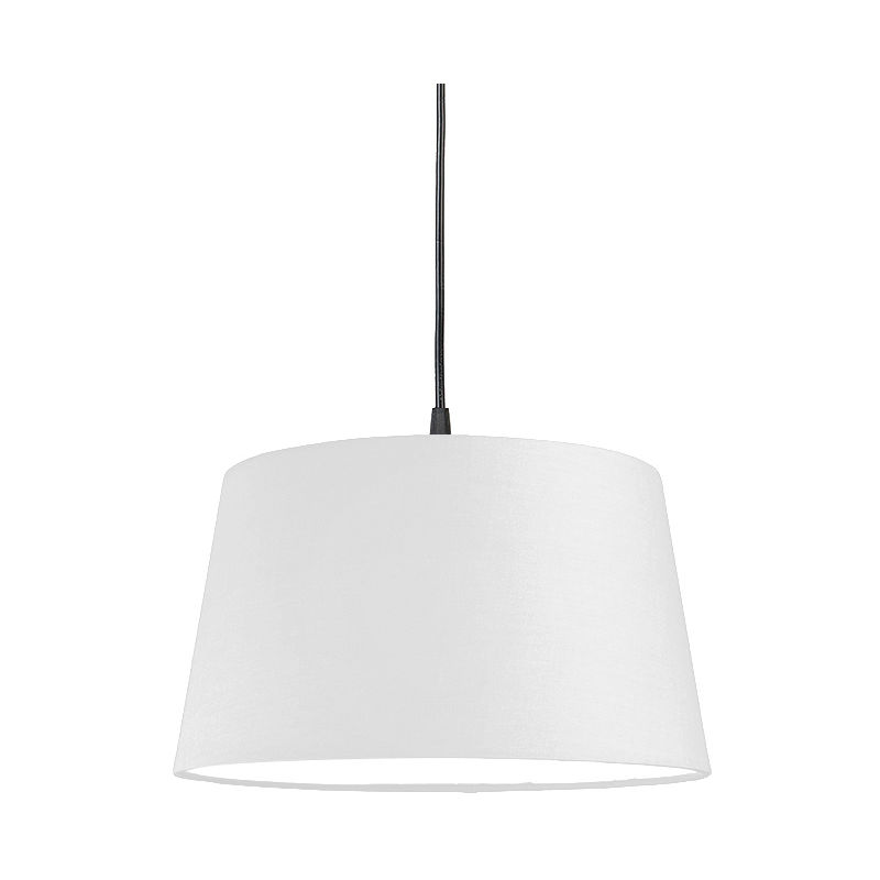 Modern hanging lamp black with white shade 45 cm - pendant