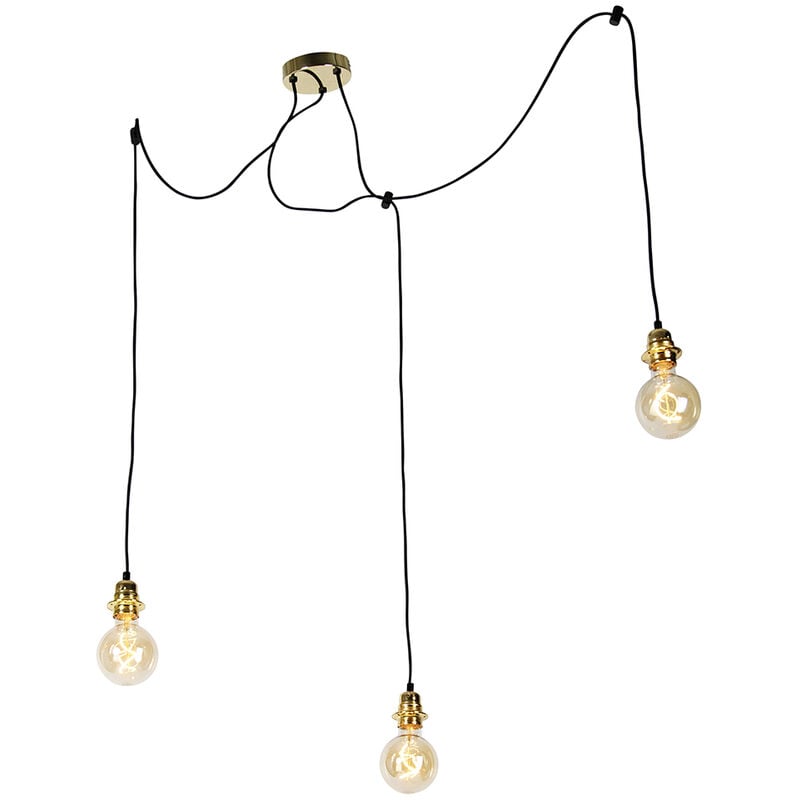 Modern hanging lamp gold - Cava 3