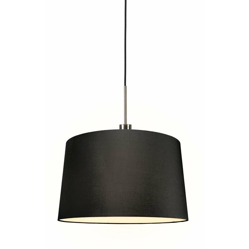 Modern hanging lamp steel with shade 45 cm black - Combi 1