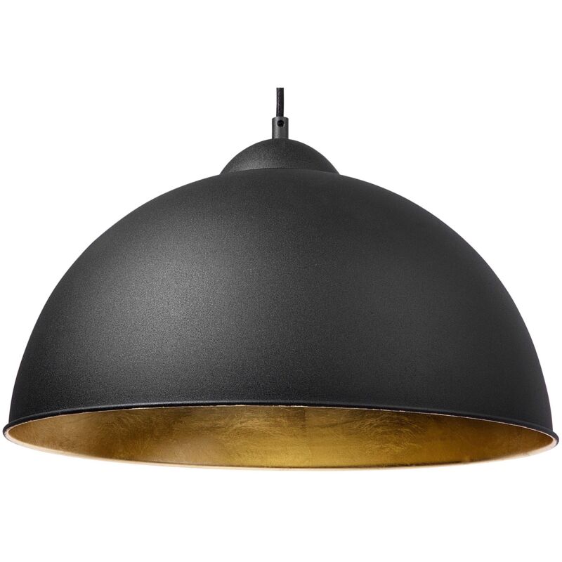 Beliani Pendant Lamp CETINA Metal Black, Black