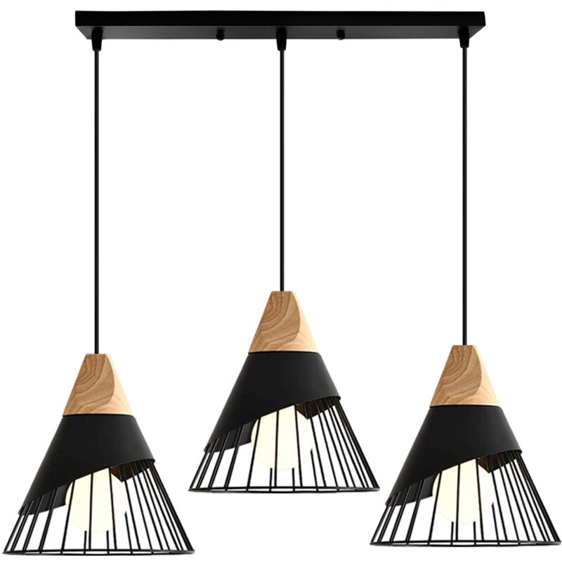 Modern Industrial Pendant Lights, Metal Lamp Shade 60W Maximum Black Industrial Retro Ceiling Light b