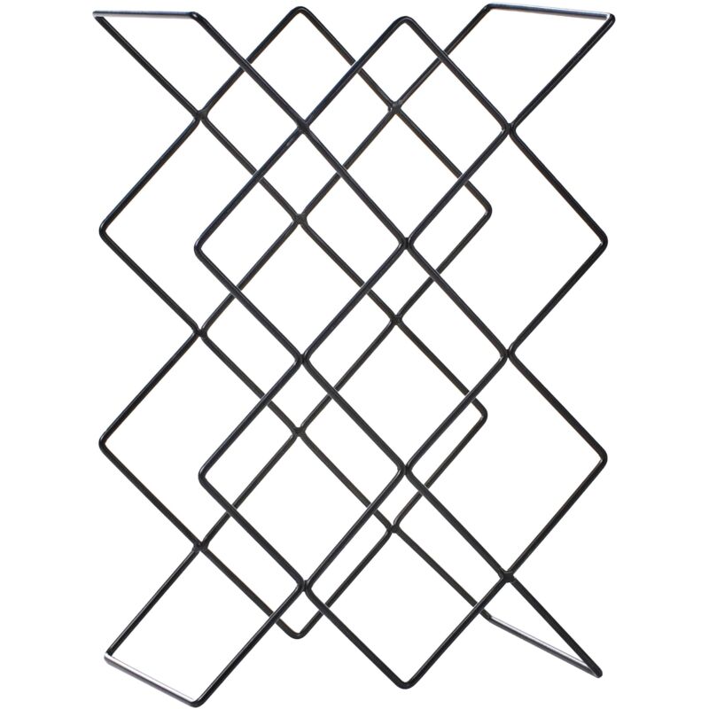 Beliani - Modern Irregular Artistic Shape Wine Rack Iron for Bottles Black Rathkaele