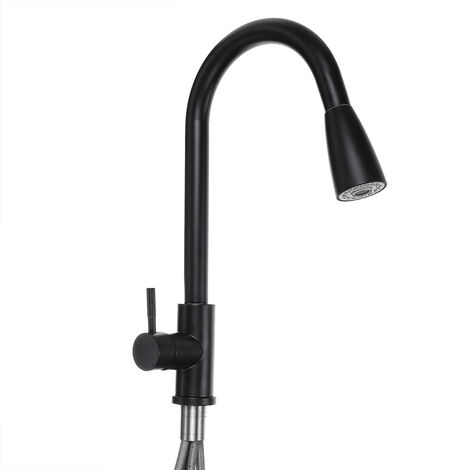 main image of "Modern Kitchen Sink Mixer Taps Swivel Spout Single Handle Tap Chrome Faucet"