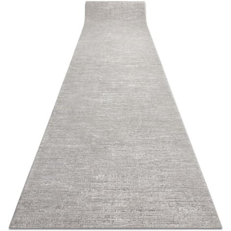 RUGSX Modern Läufer TULS 51248 strukturell, Melange grau 100 cm grey 100x380 cm