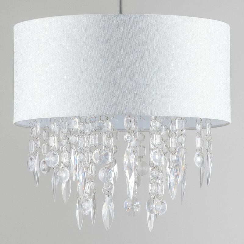Details about Modern Large 40cm Easy Fit Jewelled Grey Ceiling Light Chandelier Lamp Shade Details about Modern Large 40cm Easy Fit Jewelled Grey Ceiling Light Chandelier Lamp Shade