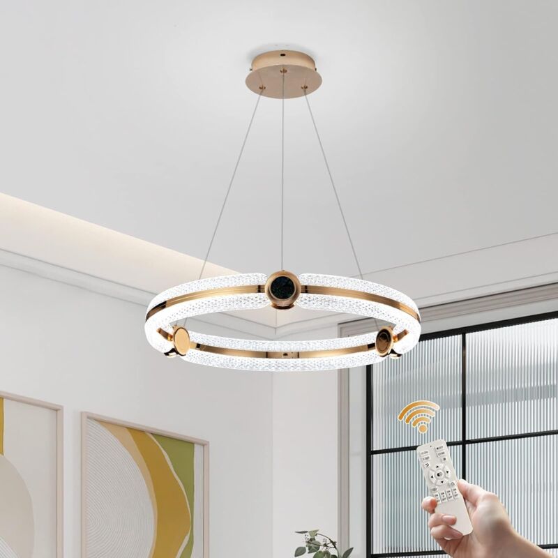 Image of Modern LED Chandelier, 48W 1-Ring Pendant&hellip;
