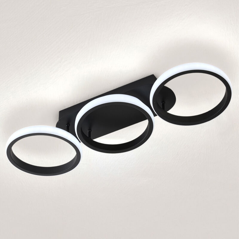 Image of Modern LED Three-Ring Ceiling Light