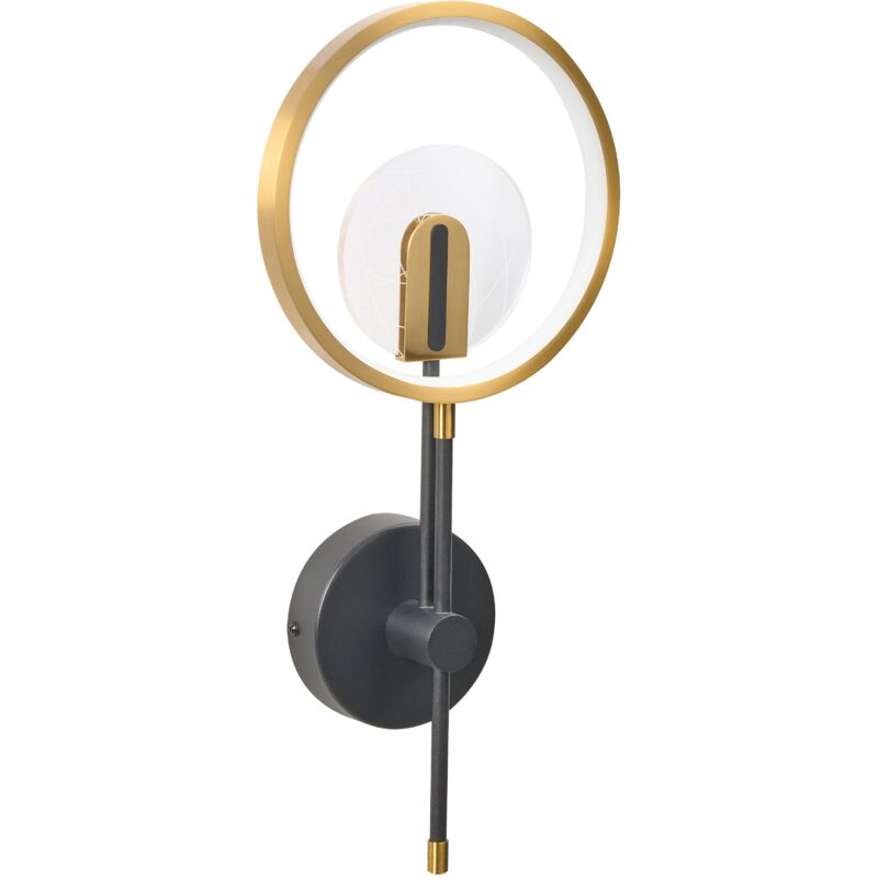 Beliani LED Wall Lamp SAMBRE Metal Gold Black