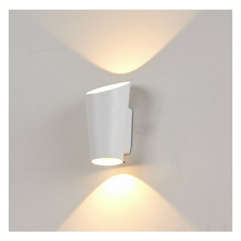 Stoex - Modern Led Wall Light Nordic Simple Wall Lamp Warm White Retro Wall Sconce Vintage Metal Wall Light White