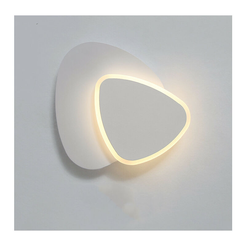 Modern Led Wall Light Rotatable Indoor Wall Lamp Warm White Nordic Wall Sconce for Living Room Bedroom Hallway (White)