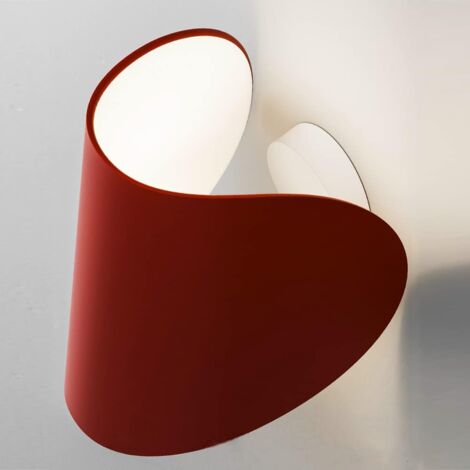 Modern LED Wall Light, Swivel Wall Sconce, Bathroom Vanity Light, Indoor Bedroom Living Room Hallway Stair Patio Garden Wall Lamp - Red - White Light