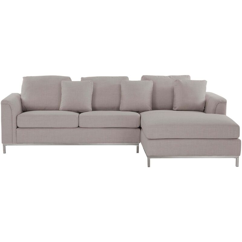 Beliani - Corner Sofa L-shaped Left Hand Modern Upholstered Living Room Oslo