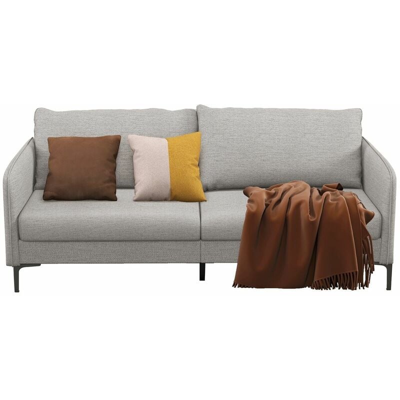 Modern Loveseat Sofa Couch Upholstered Sofa Couch with Armrest Sturdy Metal Legs