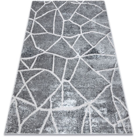 Modern MEFE Teppich  2783 Marmor - Strukturell zwei Ebenen aus Vlies dunkelgrau grey 120x170 cm