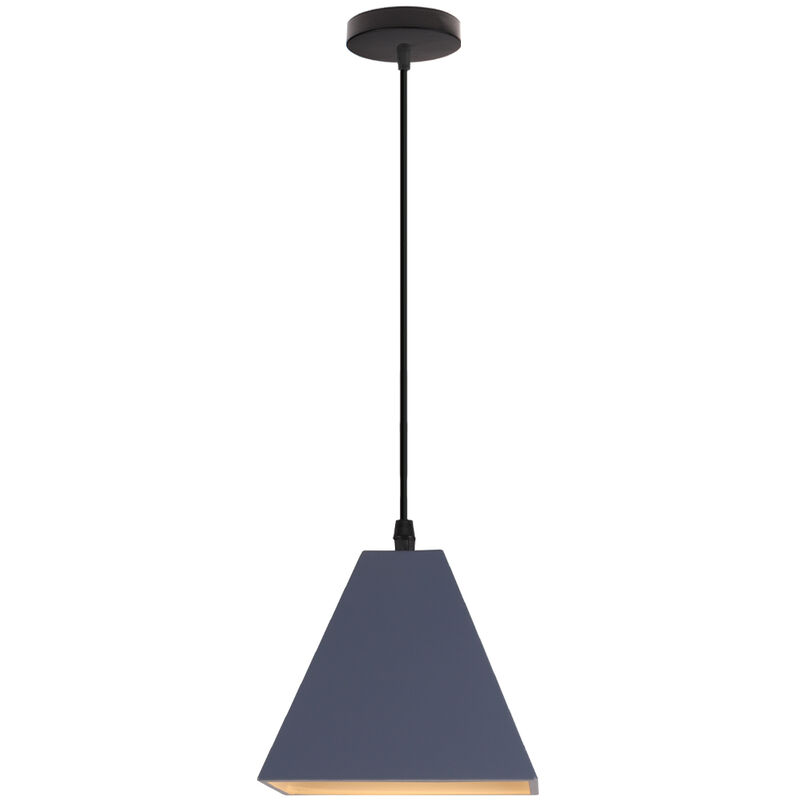 Modern Metal Pendant Light Fixture Creative Decoration Adjustable Chandelier Living Room Dining Room (grayish blue) - Grigio
