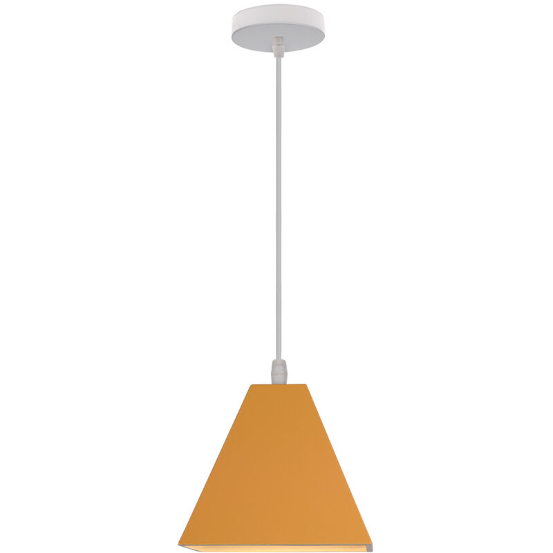 Wottes - Modern Metal Pendant Light Fixture Creative Decoration Adjustable Chandelier Living Room Dining Room (Yellow) - giallo