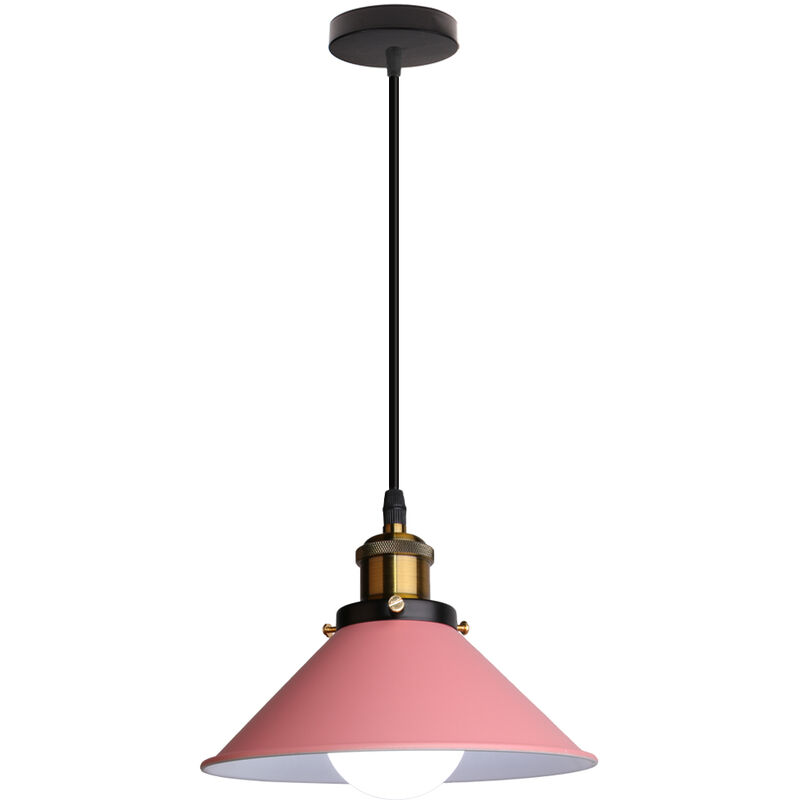 Wottes - Modern Minimalist Bedroom Living Room Creative Chandelier E27 Pendant Light (Pink) - Rosa