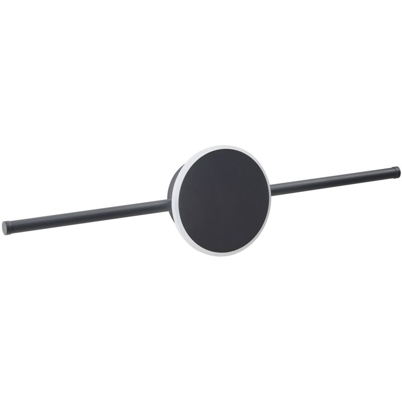 Beliani Picture and Mirror LED Light OTHAIN Metal Black, Black