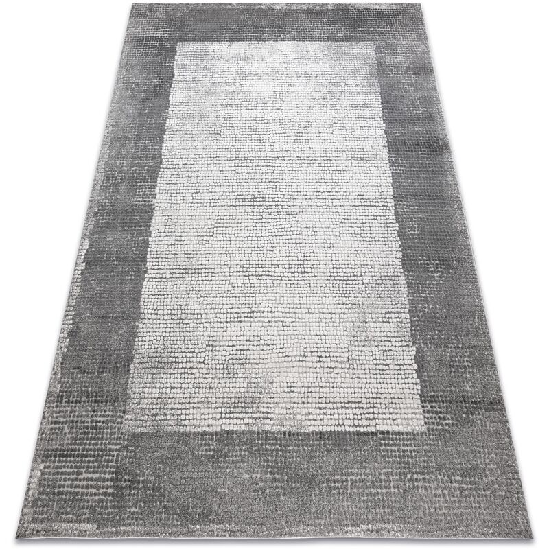 Modern noble carpet 9730 65 Frame vintage - structural two levels of fleece cream / grey beige 180x270 cm