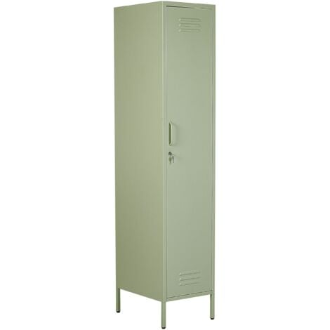 Modern Office Storage Locker Metal Cabinet Unit with 5 Shelves Green Frome