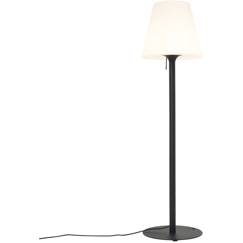 Image of Modern Outdoor Floor Lamp Black with&hellip;