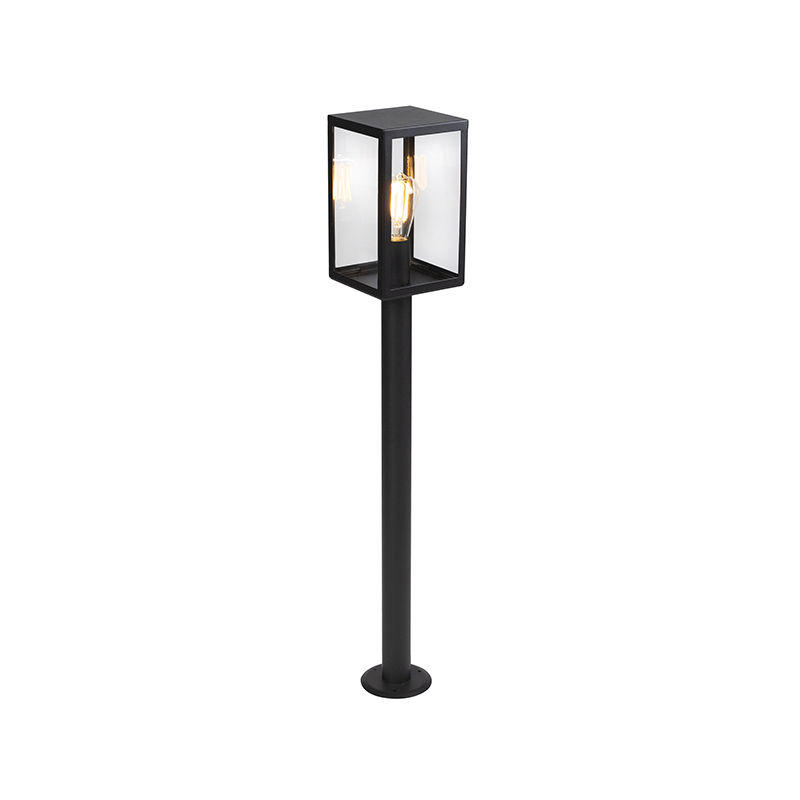 Modern Outdoor Lamp Black with Glass 100.5 cm - Rotterdam