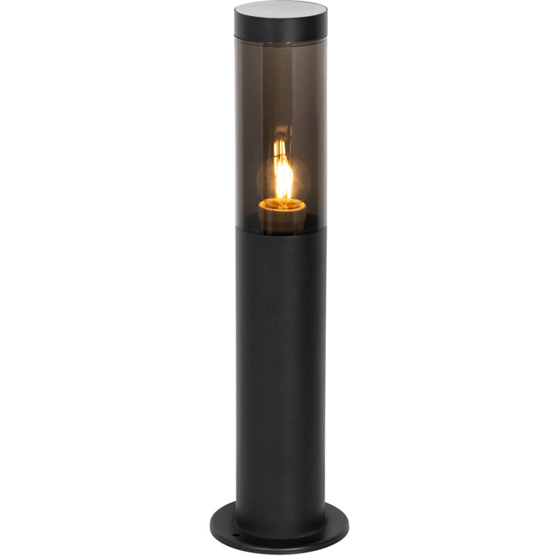 Qazqa Modern Outdoor Pole Lamp Black 45 Cm Ip44 - Rox