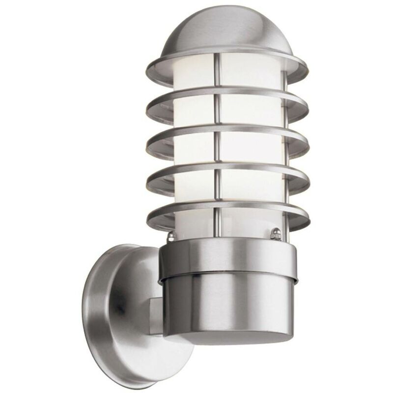 1 Light Outdoor Garden Wall Light Stainless Steel IP44, E27 - Searchlight