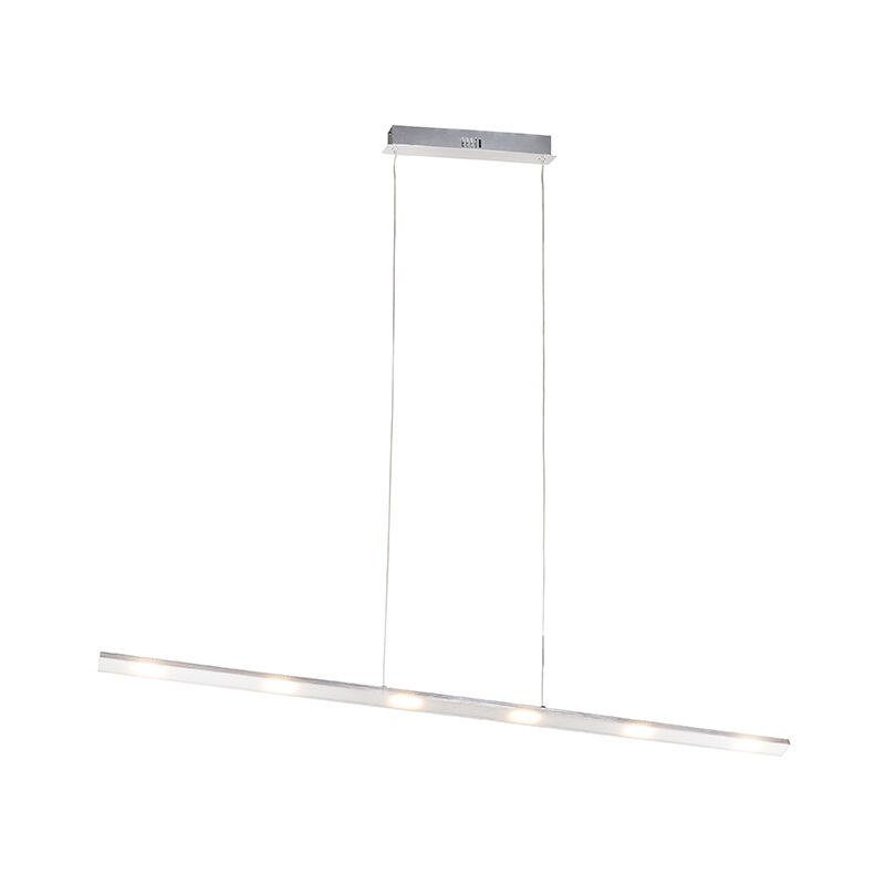 Design hanging lamp steel with touch dimmer incl. LED - Platinum