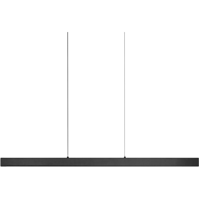 Beliani LED Pendant Lamp Arenas With Remote Black, Black