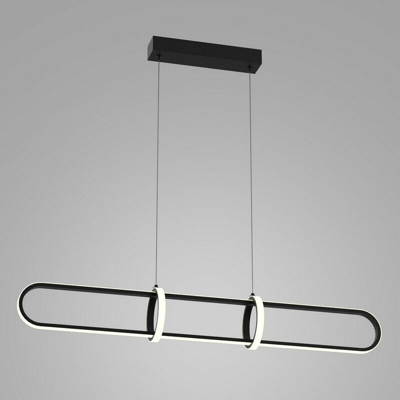 Cerrila - Modern led Hanging Pendant Black, Warm White 3000K 1300lm Dimmable - Italux