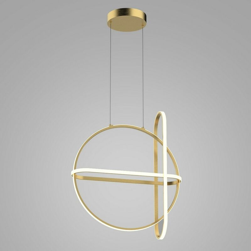 Italux Cerrila - Modern LED Hanging Pendant Golden, Warm White 3000K 2000lm Dimmable