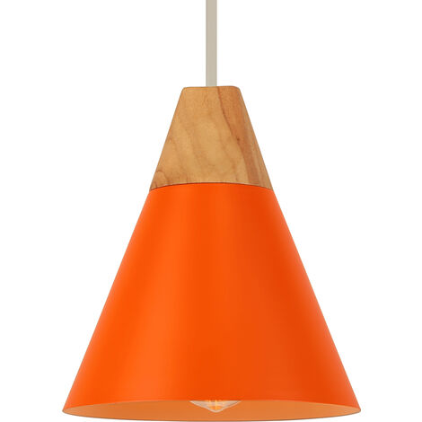 main image of "Modern Pendant Light Orange Nordic Pendant Light Retro Hanging Light Antique Hanging Lamp Minimalist Pendant Lamp E27 Bulb Indoor Pendant Lighting"