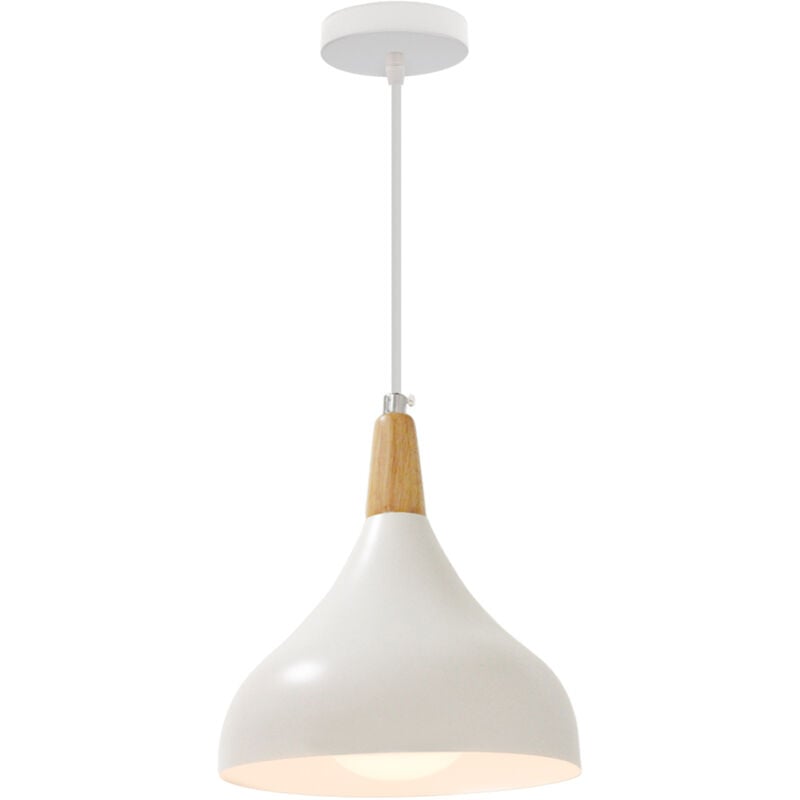 Modern Pendant Light Vintage Retro Pendant Lights Nordic Style White Ceiling Light For Kitchen, Dining Room E27