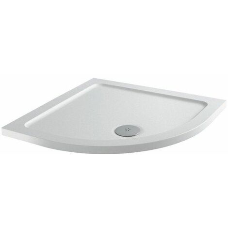 HYDROLUX Modern Quadrant Shower Tray 900 x 900mm Low Profile Slimline Lightweight White