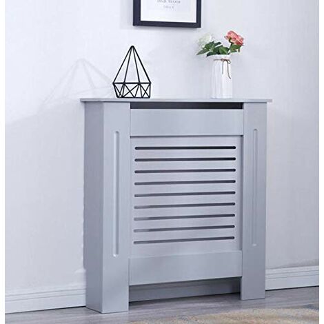 main image of "Modern Radiator Cover Wood MDF Wall Cabinet Grey-Size S"