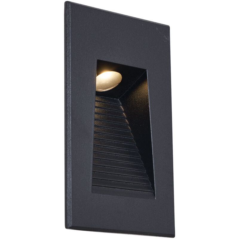 Image of Modern Recessed Wall Lamp Black 7cm&hellip;