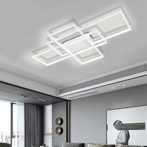 main image of "Modern Rectangle LED Chandelier Ceiling Light , 110CM Cool White"