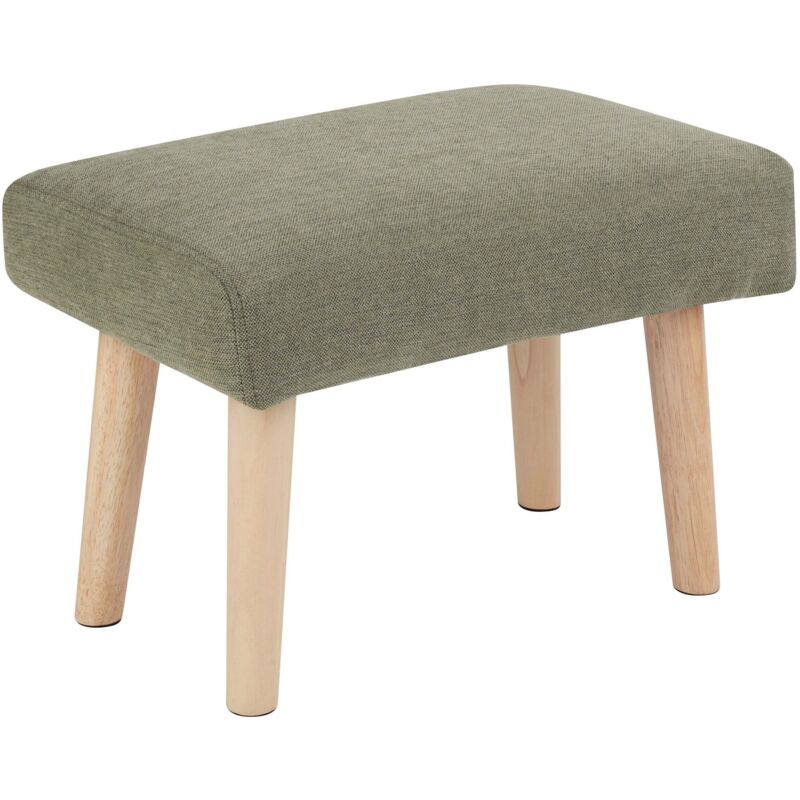 Beliani Footstool Takoma Ii Fabric Green