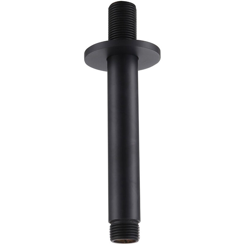 Modern Round 150 mm Matte Black Ceiling Shower Arm