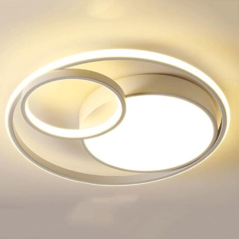 Modern round LED ceiling light, white, dimmable with 3 colors, for kitchen island, bar, restaurant