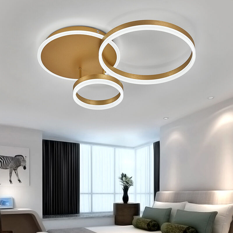 Modern Round led Chandelier Ceiling Light , 3 Circle Cool White