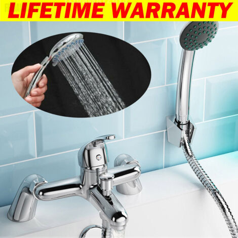 Modern Round Monobloc Single Lever Bath Mixer Tap Bathroom Tub Filler Brass Faucet