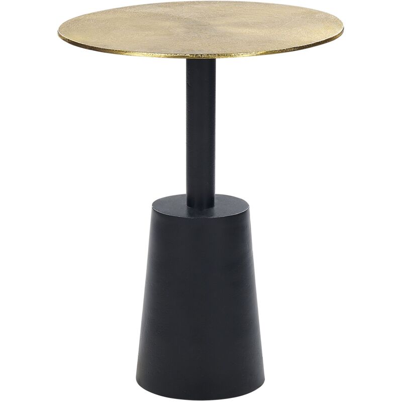 Beliani Side Table Tanami Metal Gold