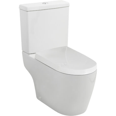 Modern Semi-Flush to Wall WC , 795mm x 410mm, White