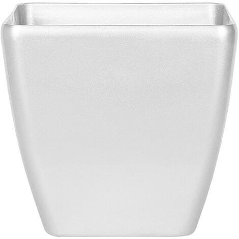 Modern Silver Clay Flower Pot Fibreglass Indoor Outdoor 50 x 50 x 48 cm Astras